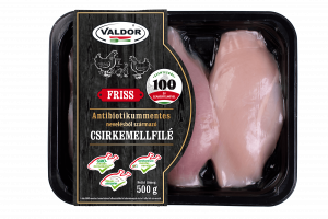 VALDOR Antibiotikummentes nevelésből származó csirkemellfilé 500g