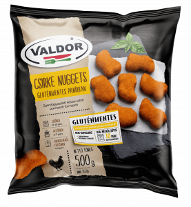 VALDOR Csirke nuggets gluténmentes panírban 500 g