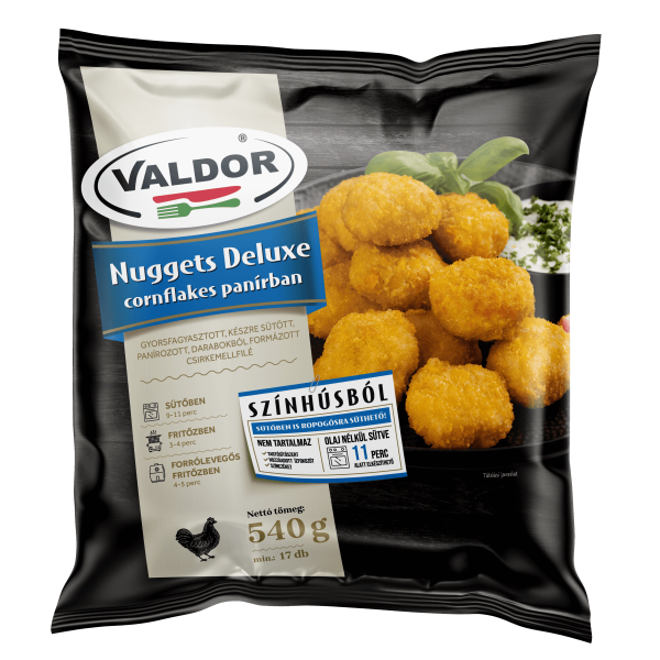 VALDOR Nuggets Deluxe cornflakes panírban 540 g