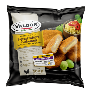 VALDOR Laktózmentes sajttal töltött csirkemell gluténmentes panírban